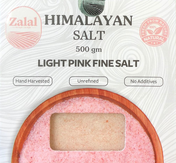 ZALAL HIMALAYAN LIGHT FINE SALT 500 GM