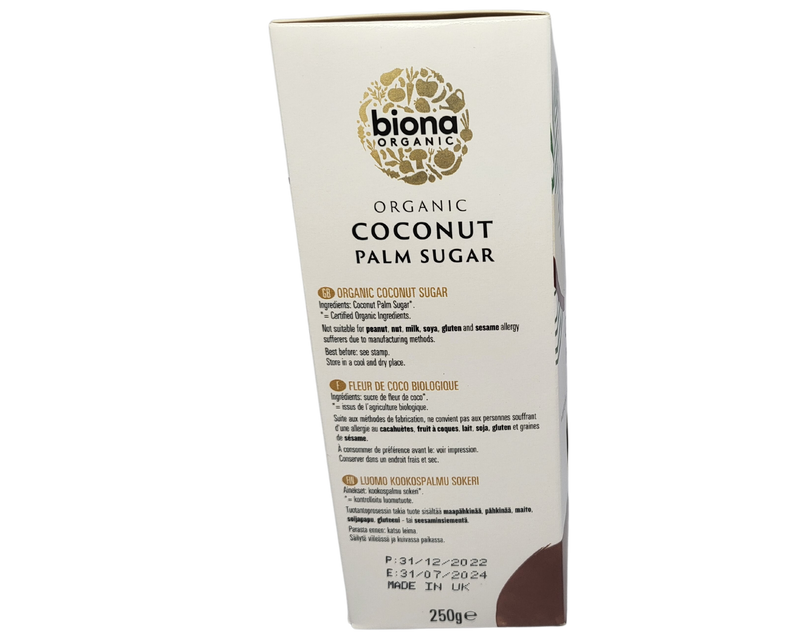 BIONA Coconut Palm Sugar - Organic 250g