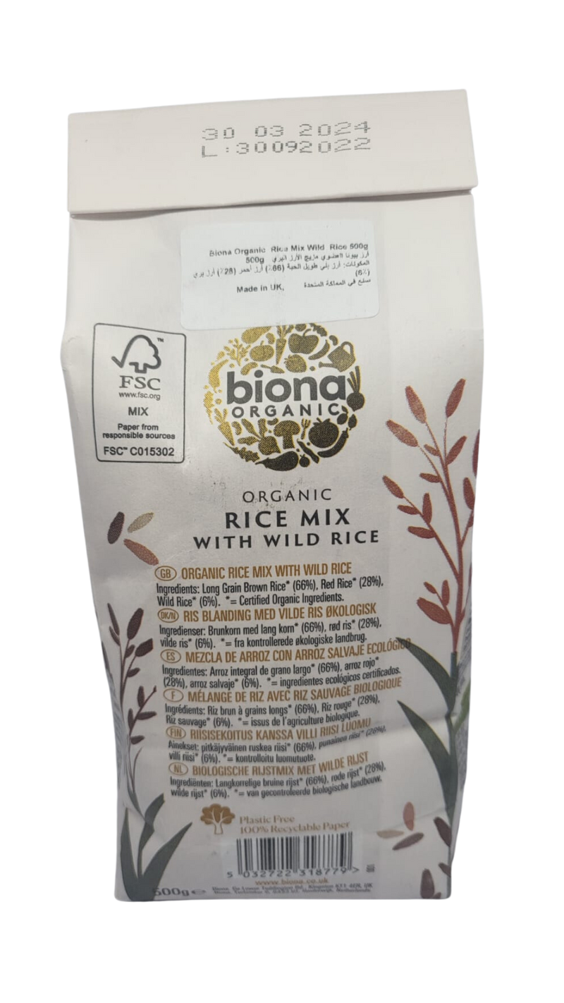 BIONA Wild Rice Mix Organic 500g