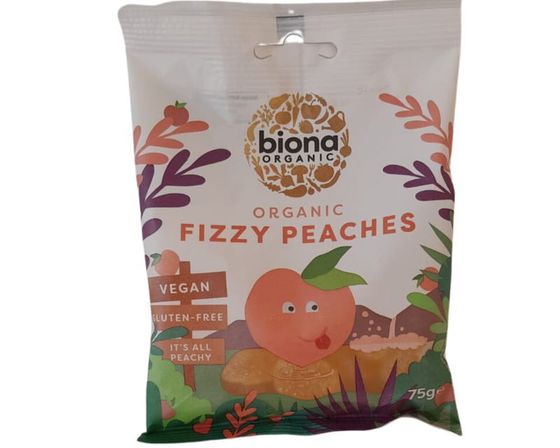 BIONA Organic Fizzy Peaches 75g