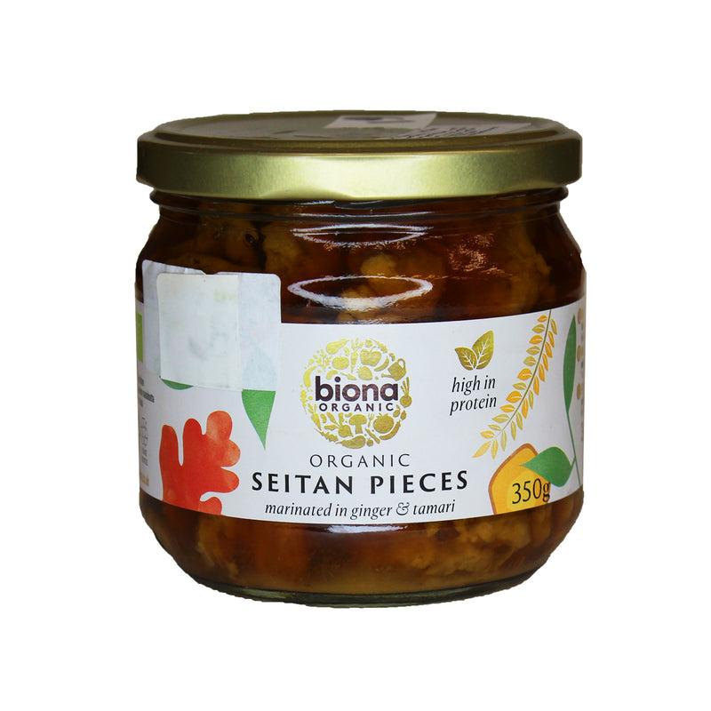 BIONA Seitan Pieces marinated in Ginger & tamari 350g