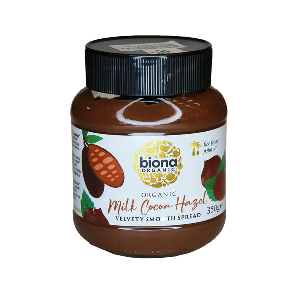 BIONA Milk Chocolate Hazel Spread Organic 350g