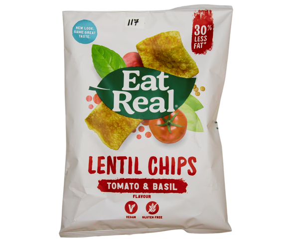 EAT REAL Lentil Tomato & Basil Chips 40g