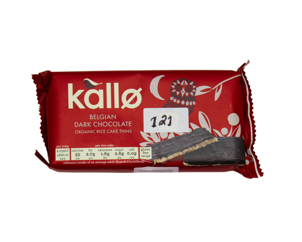 Kallo Belgian Dark Choc. Organic Rice Cake Thins