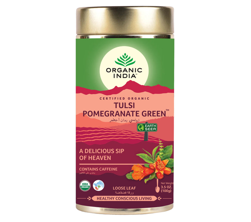 Tulsi Pomegranate Green Tin