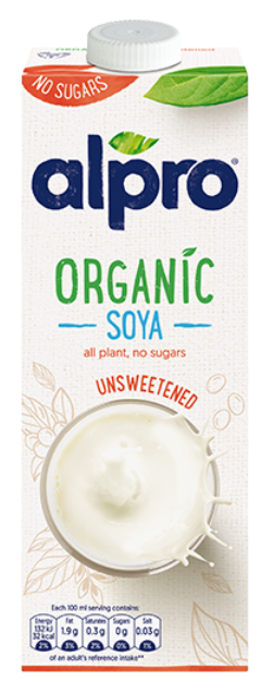 ALPRO Organic Soya Milk Sweetened 1ltr