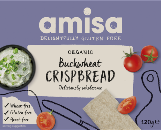 AMISA Crispbread - Buckwheat W/grain 120g
