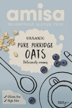 AMISA Organic Porridge Oats 325g