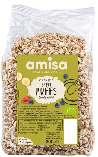 AMISA Spelt Puffs - Organic 200g