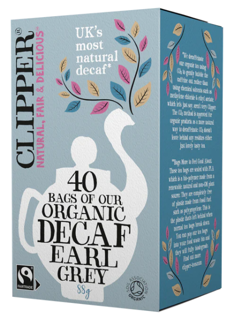 CLIPPER Decaffeinated Earl Grey Tea 40 Bags