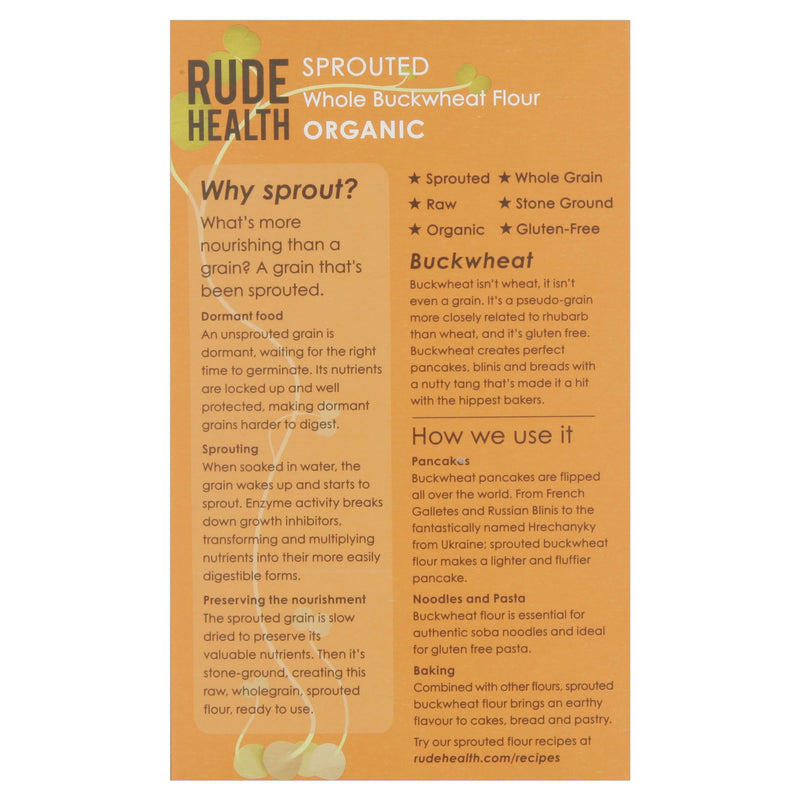 Rude Health Organic Sprouted Whole Buckwheat Flour