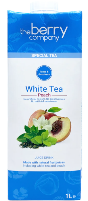 The Berry Company White Tea and Peach Juice 1ltr
